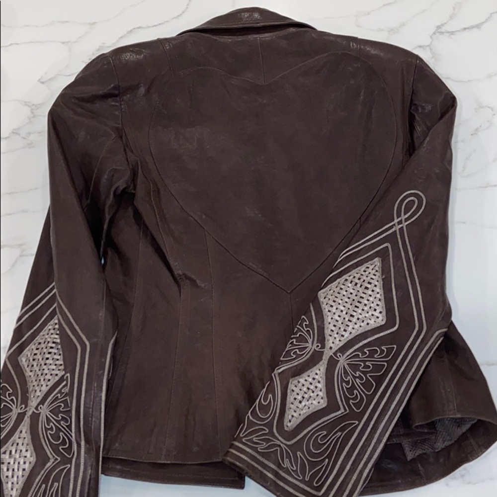 Brown Leather Christian Dior Jacket - Picture 10 of 11
